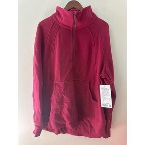 NWT Magenta Smoke Lululemon Scuba Oversized Funnel-Neck Half Zip (XL/XXL)